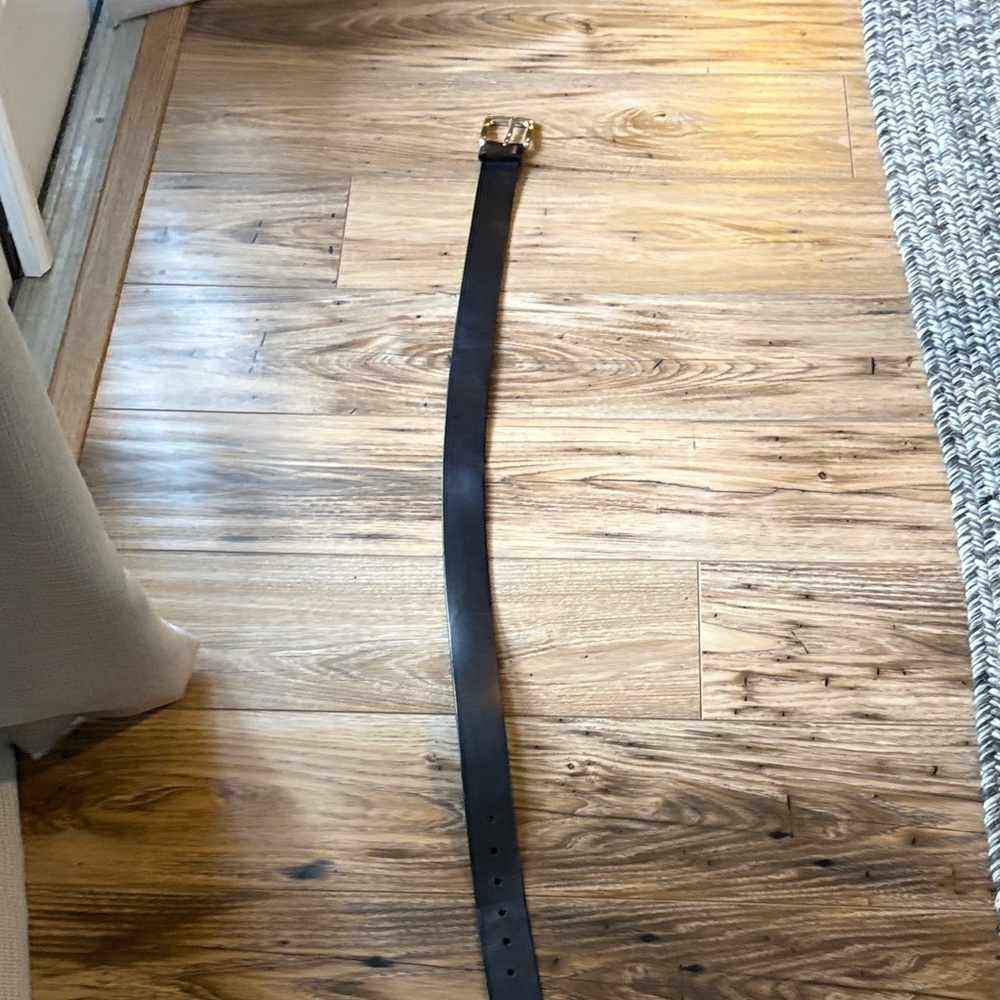 Express Black Belt with Gold Buckle